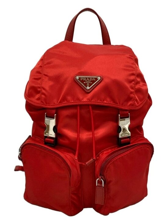 PRADA - BZ0024 Red Nylon Backpack main image 6